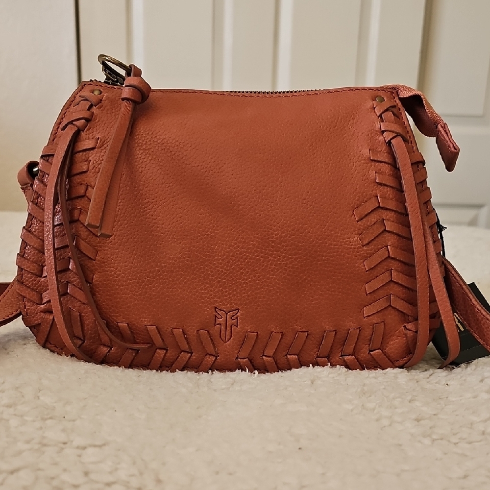 Frye Meadow Mini Women's Taupe Leather Crossbody Bag, NWT